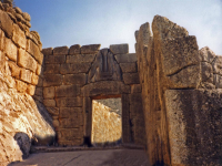 The Lion Gate at the Late Bronze Age site of Mycenae